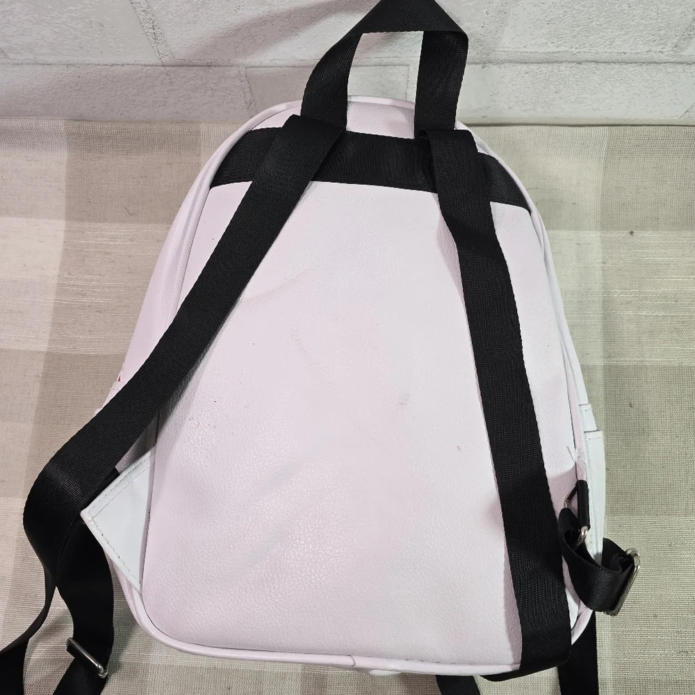Girl's Hello Kitty Face Mini Backpack Faux Leather Zippered Purse Bag Sanrio